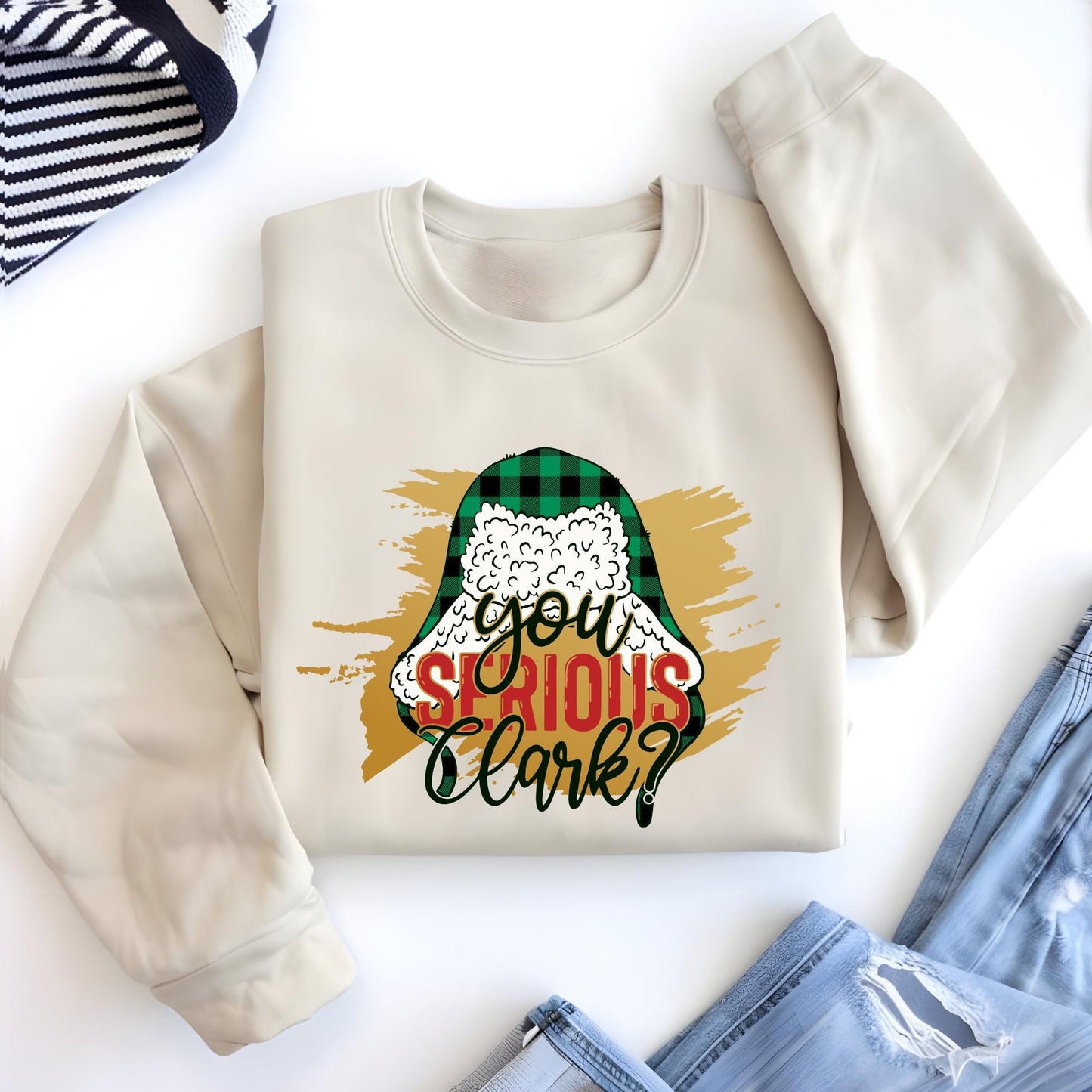 You Serious Clark Sweatshirt Funny Christmas Sweat, Xmas  Hoodie For Women
