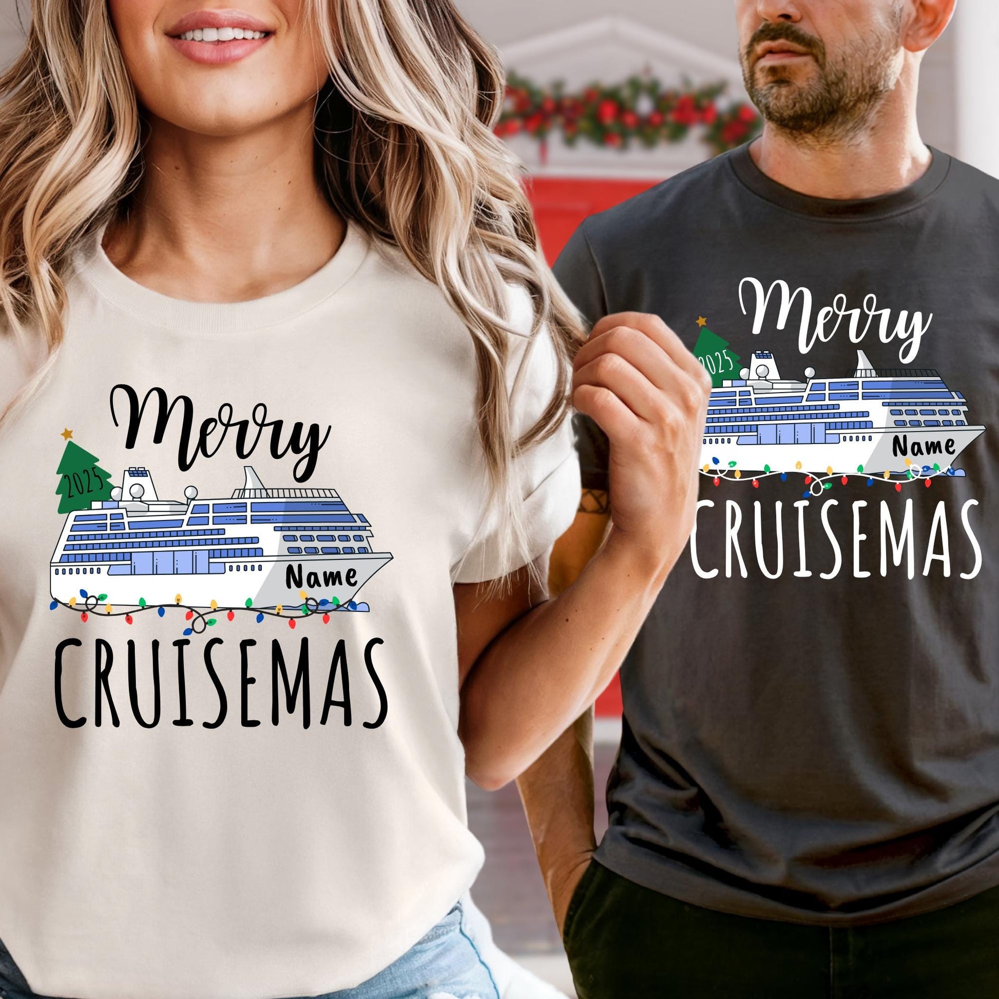 Comfort Colors® Merry Cruisemas Shirt: Christmas Family Vacation Tee