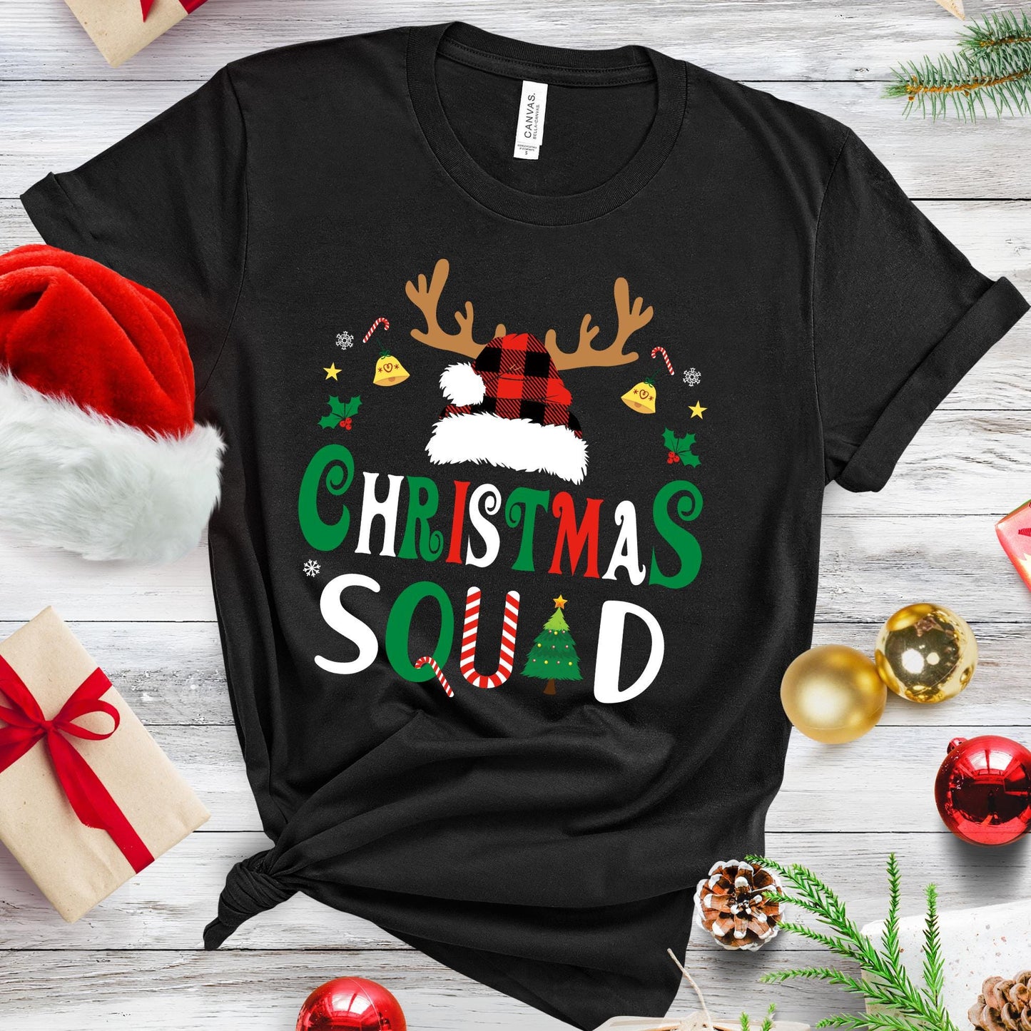 Personalized Christmas Squad Reindeer Shirt Xmas Group Tee Family Matching Pajamas