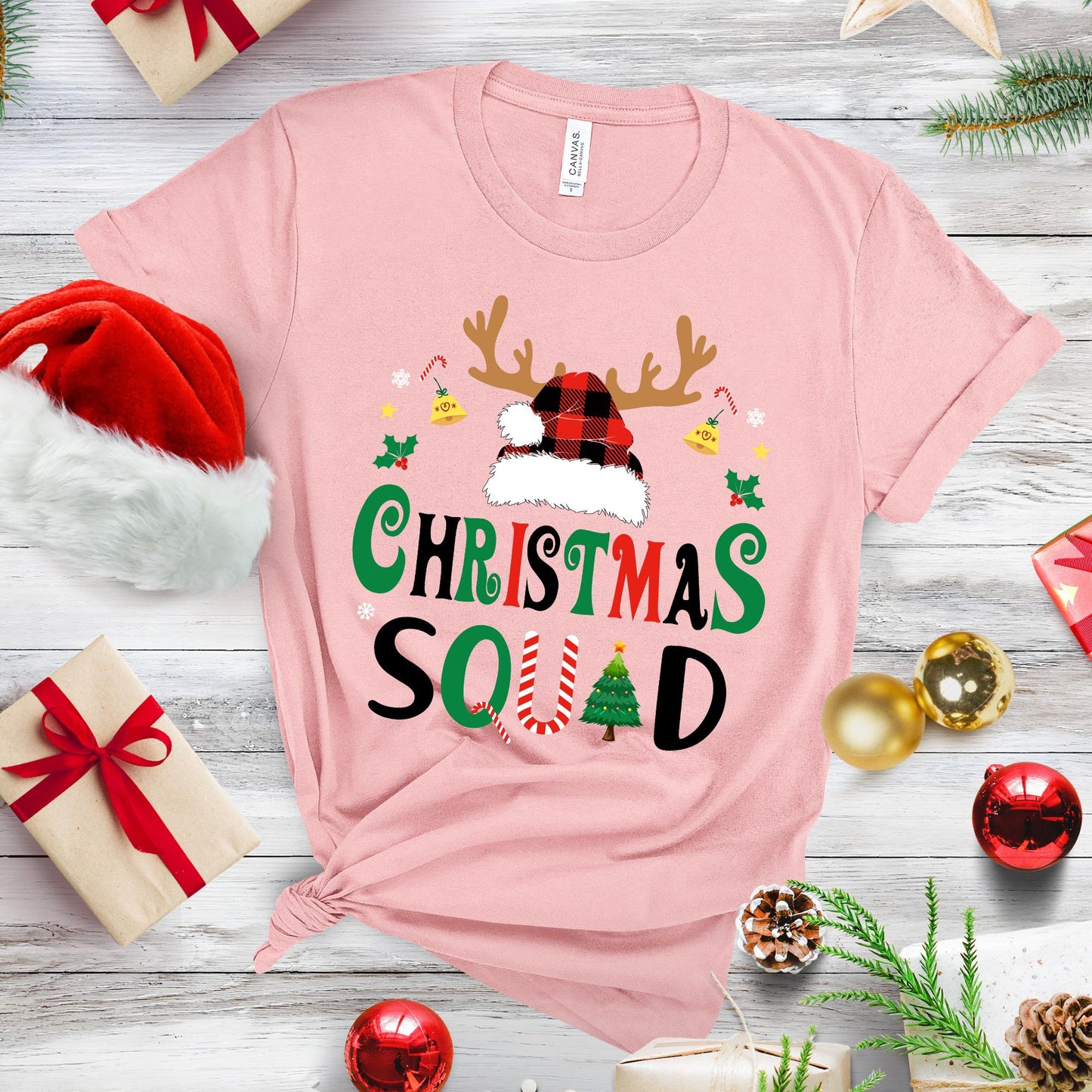 Personalized Christmas Squad Reindeer Shirt Xmas Group Tee Family Matching Pajamas