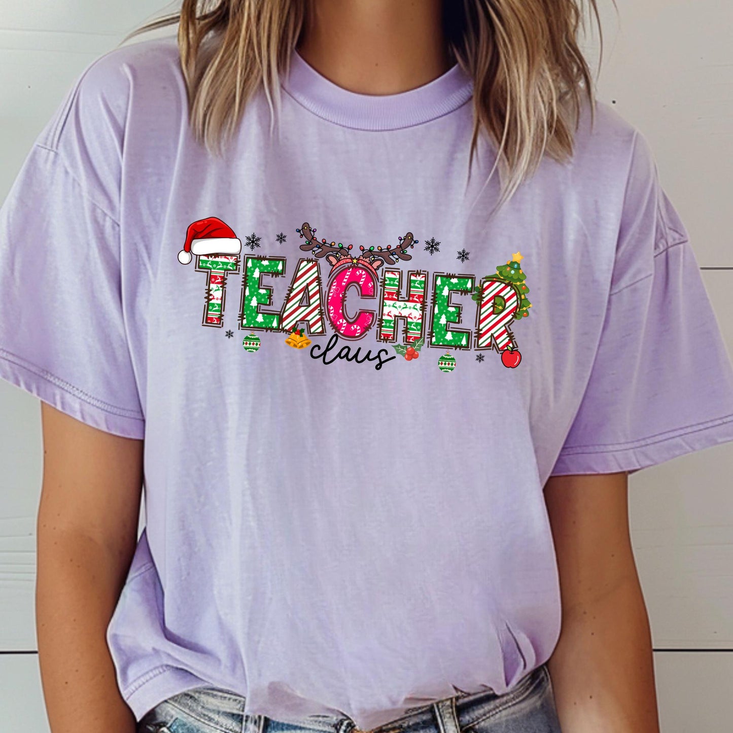 Comfort Colors® Teacher Shirt, Christmas Gift Teaching Tee, Xmas Teachers T-shirt