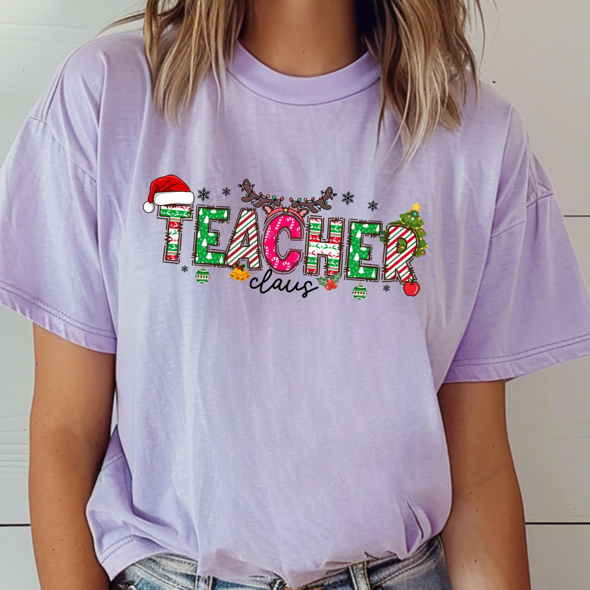 Comfort Colors® Teacher Shirt, Christmas Gift Teaching Tee, Xmas Teachers T-shirt