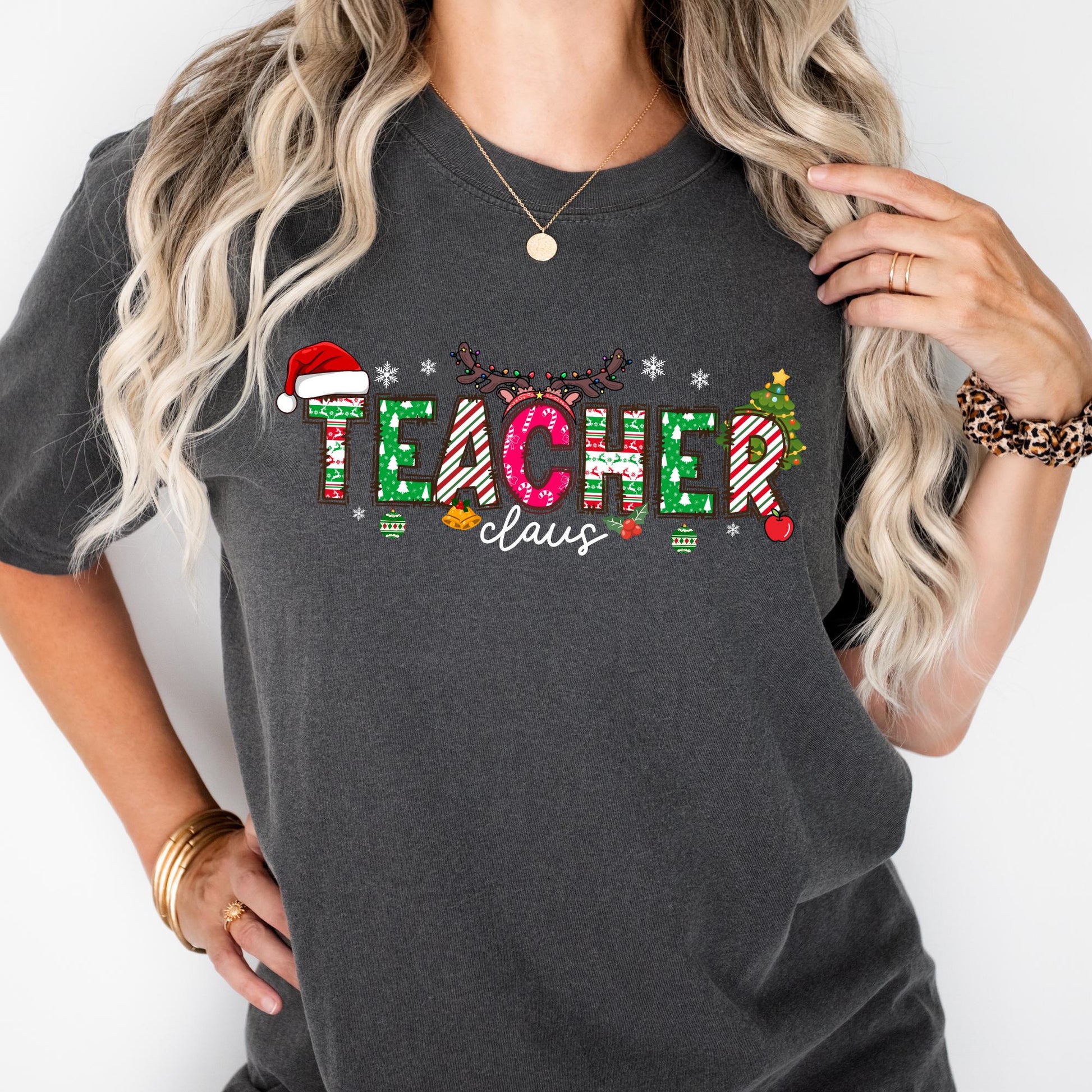 Comfort Colors® Teacher Shirt, Christmas Gift Teaching Tee, Xmas Teachers T-shirt
