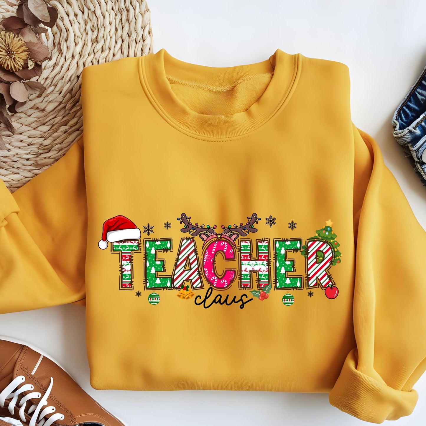 Christmas Teacher Sweatshirt, Teachers Life Hoodie, Teaching Sweat Xmas Tree Shirt