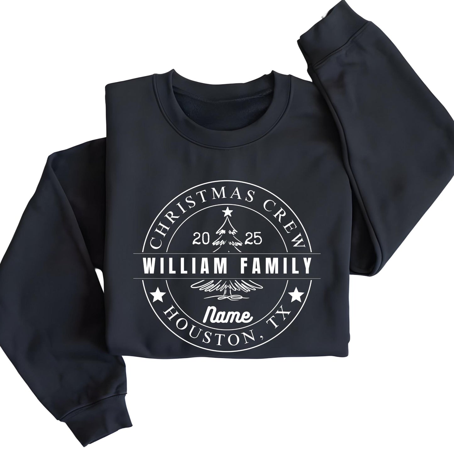 Custom Christmas Crew Sweatshirt: Family Reunion Name State Year Hoodie Xmas Gift