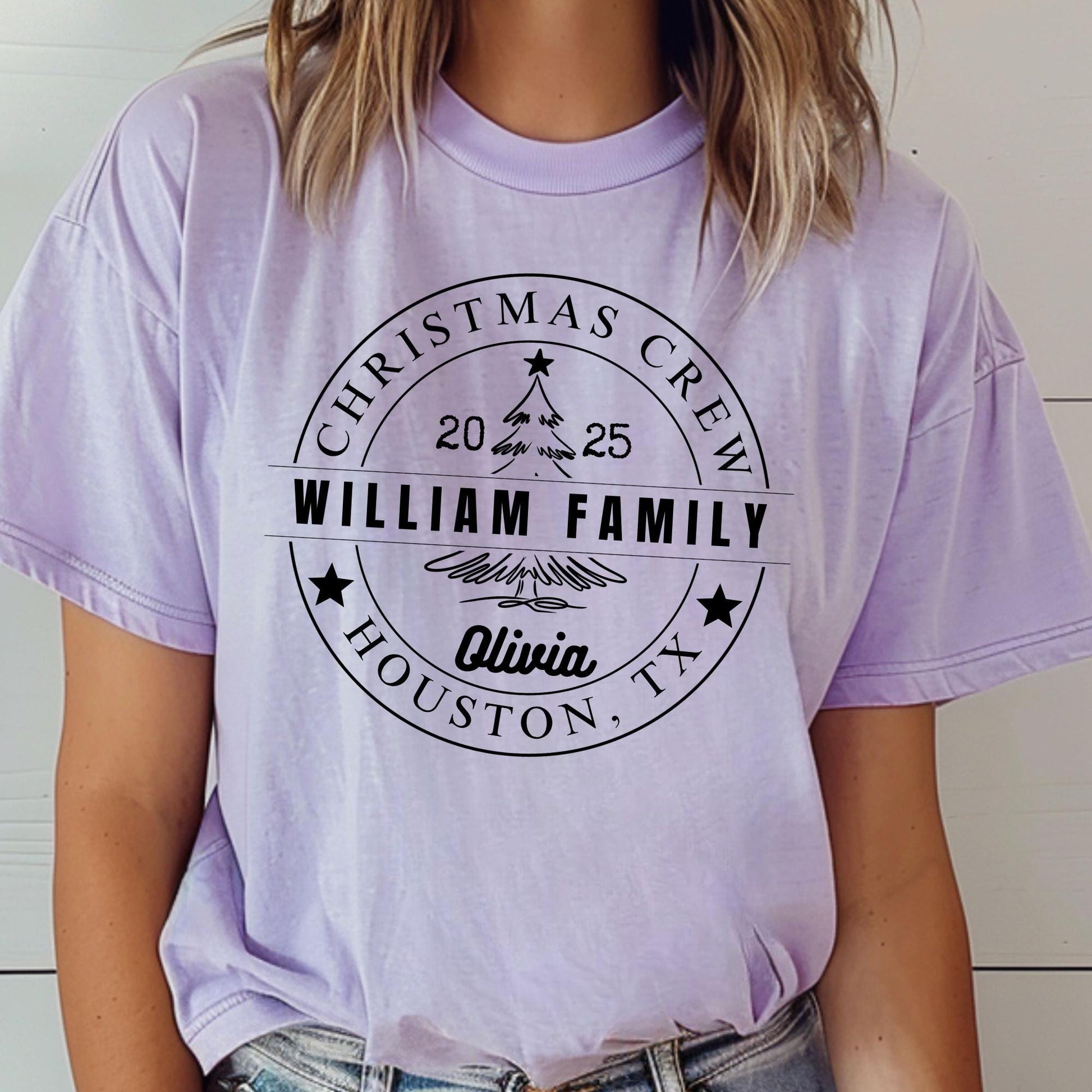 Comfort Colors Christmas Crew Shirt: Personalized Family Reunion Tee Xmas Gift