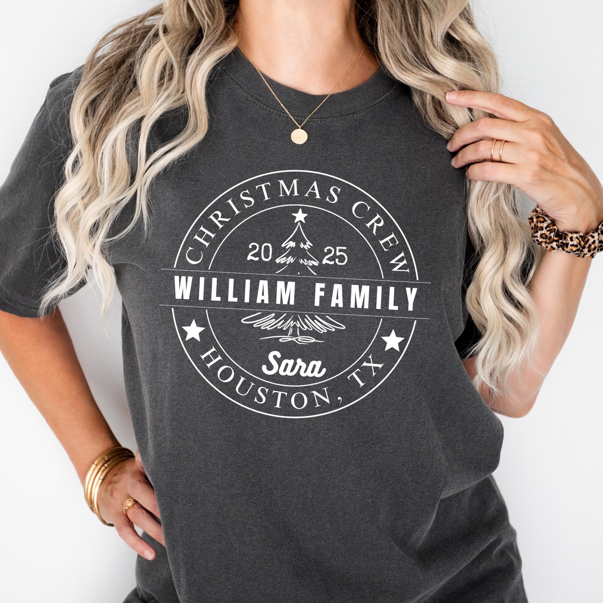 Comfort Colors Christmas Crew Shirt: Personalized Family Reunion Tee Xmas Gift