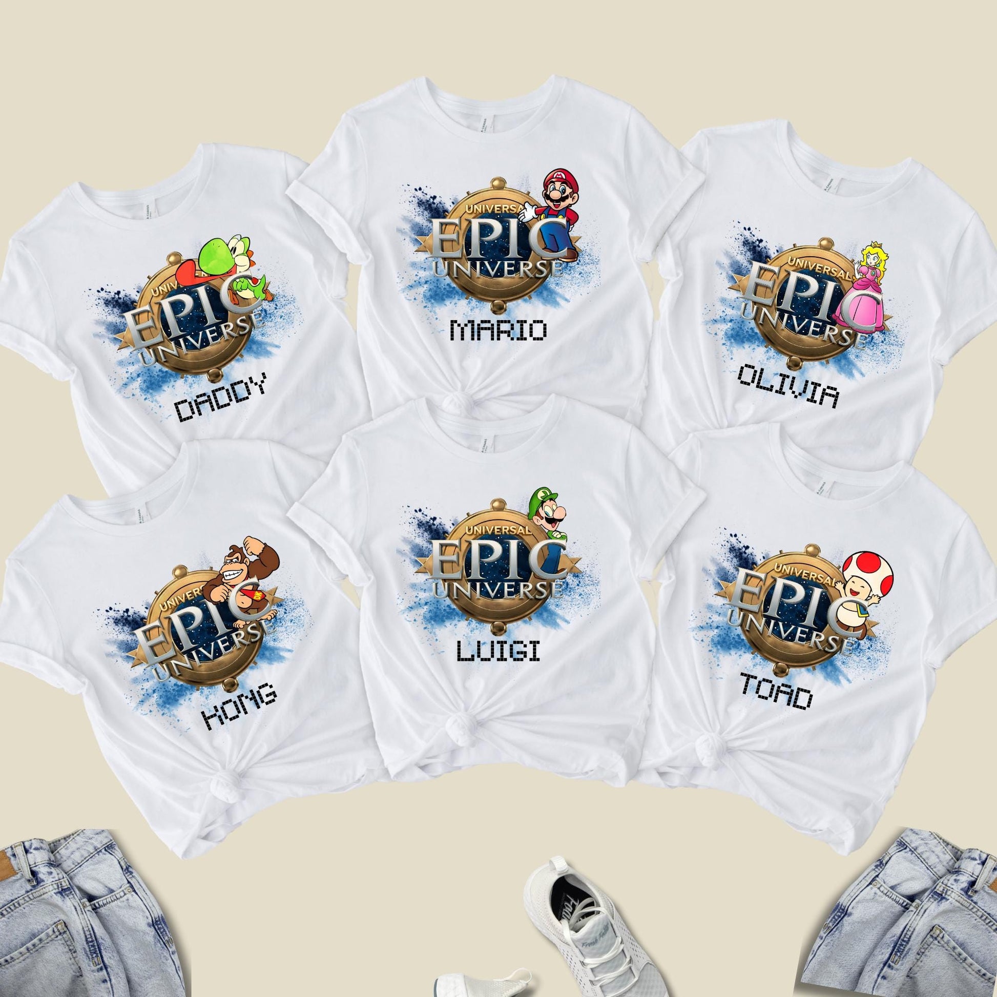Epic Universe Family Matching Shirts, Custom Toad Shirt, Baby Bodysuit, Personalized Epic Universe Shirt