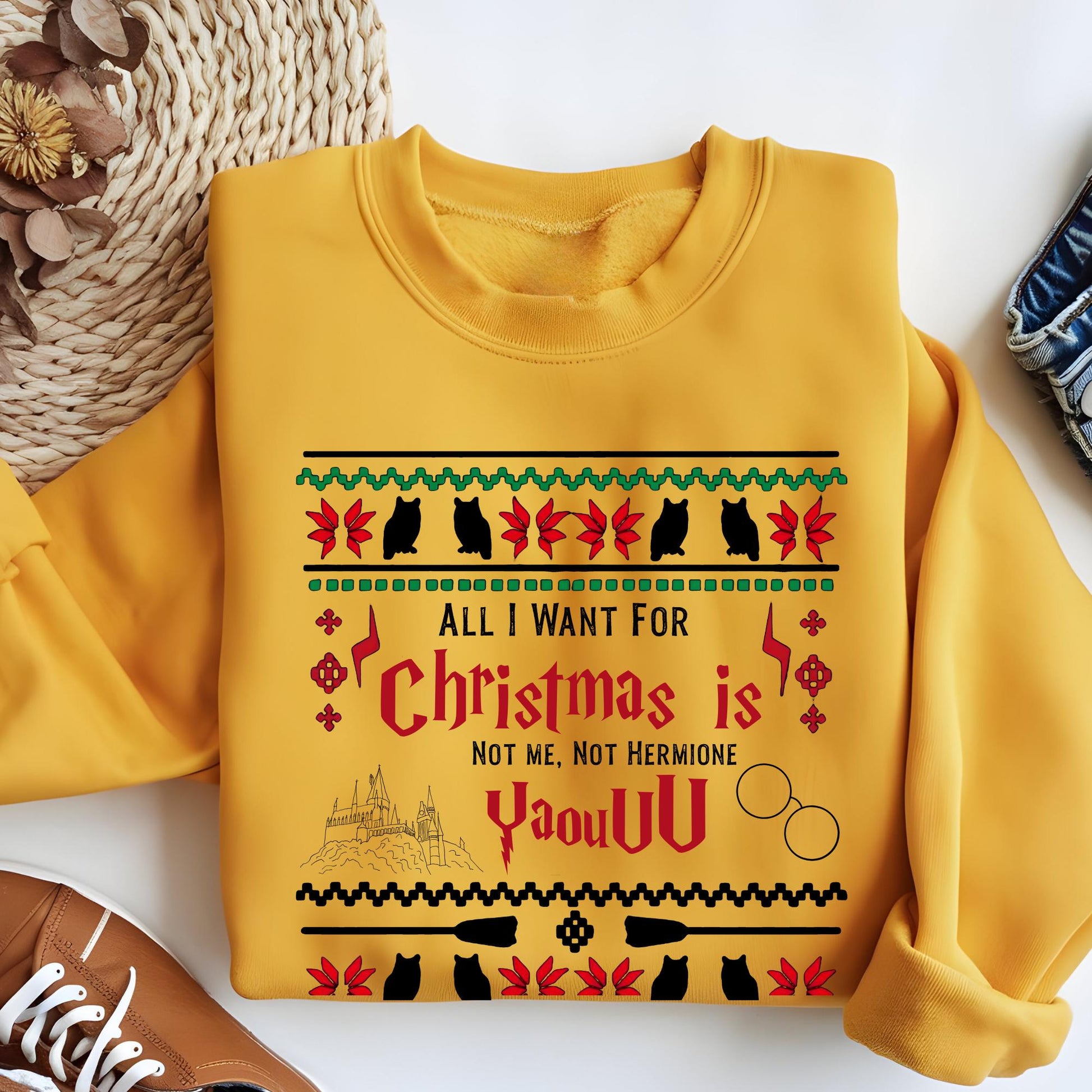 All I Want for Christmas Is Not Me Ugly Sweatshirt, Yaou Wizard Xmas Hoodie