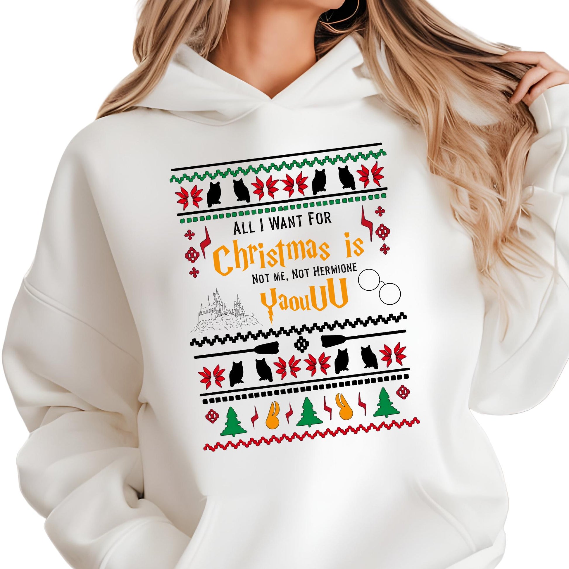 All I Want for Christmas Is Not Me Ugly Sweatshirt, Yaou Wizard Xmas Hoodie