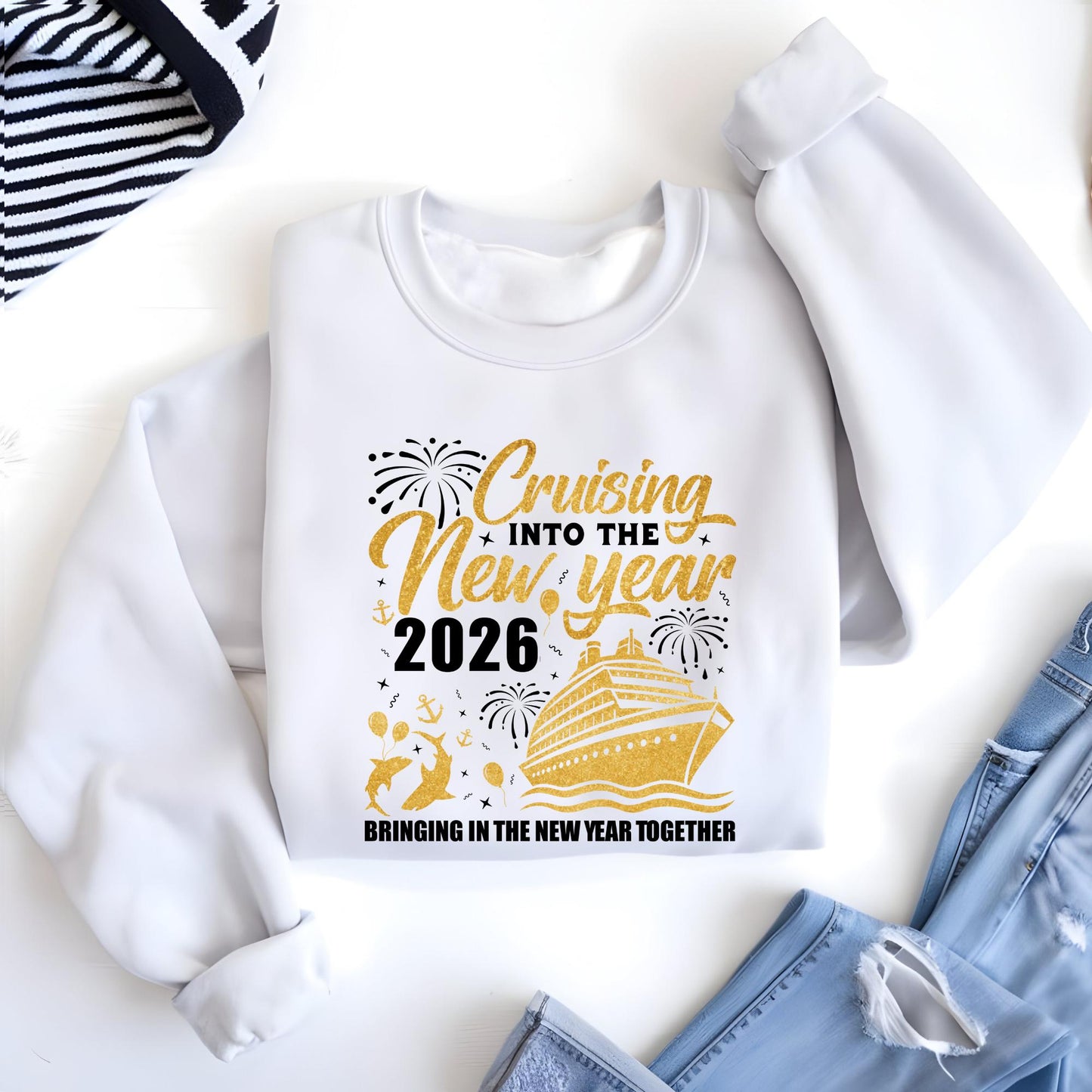 New Year Crew 2026 Cruise Sweatshirt, Christmas Crew, Hello New Years Hoodie, Family Vacation Shirt