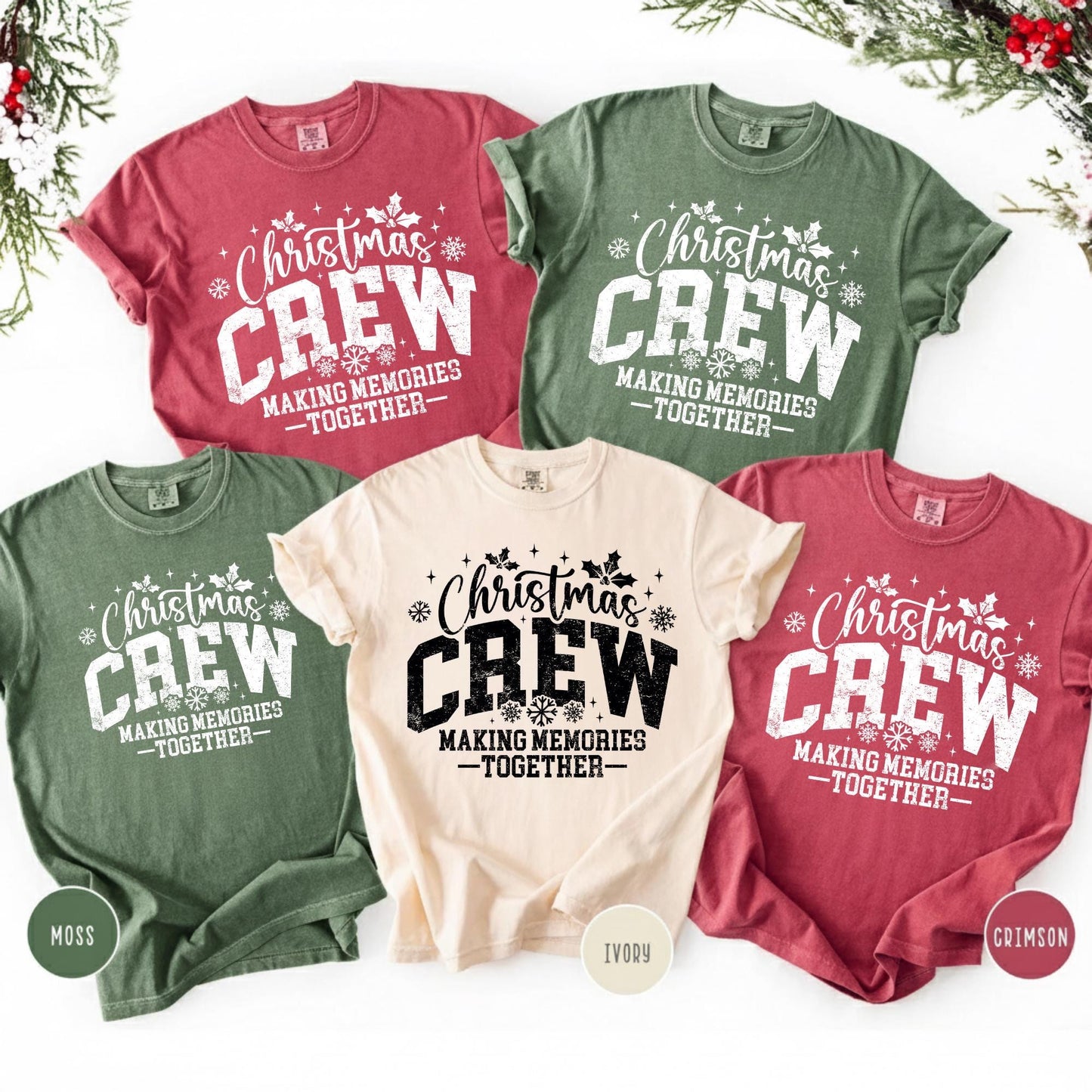 Comfort Colors® Christmas Crew Shirt, Matching Family Holiday Tee, Making Memories Together T-shirt