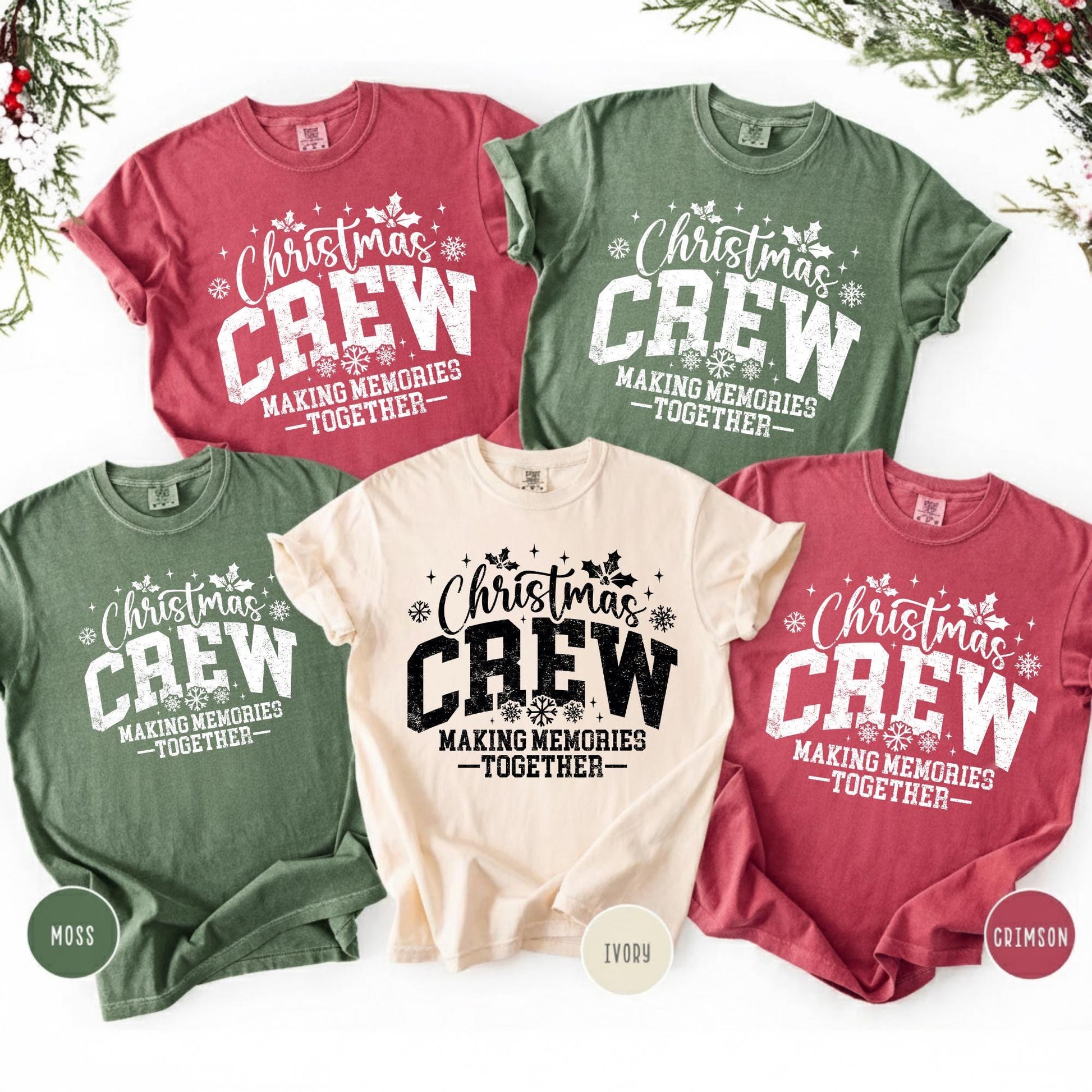 Comfort Colors® Christmas Crew Shirt, Matching Family Holiday Tee, Making Memories Together T-shirt