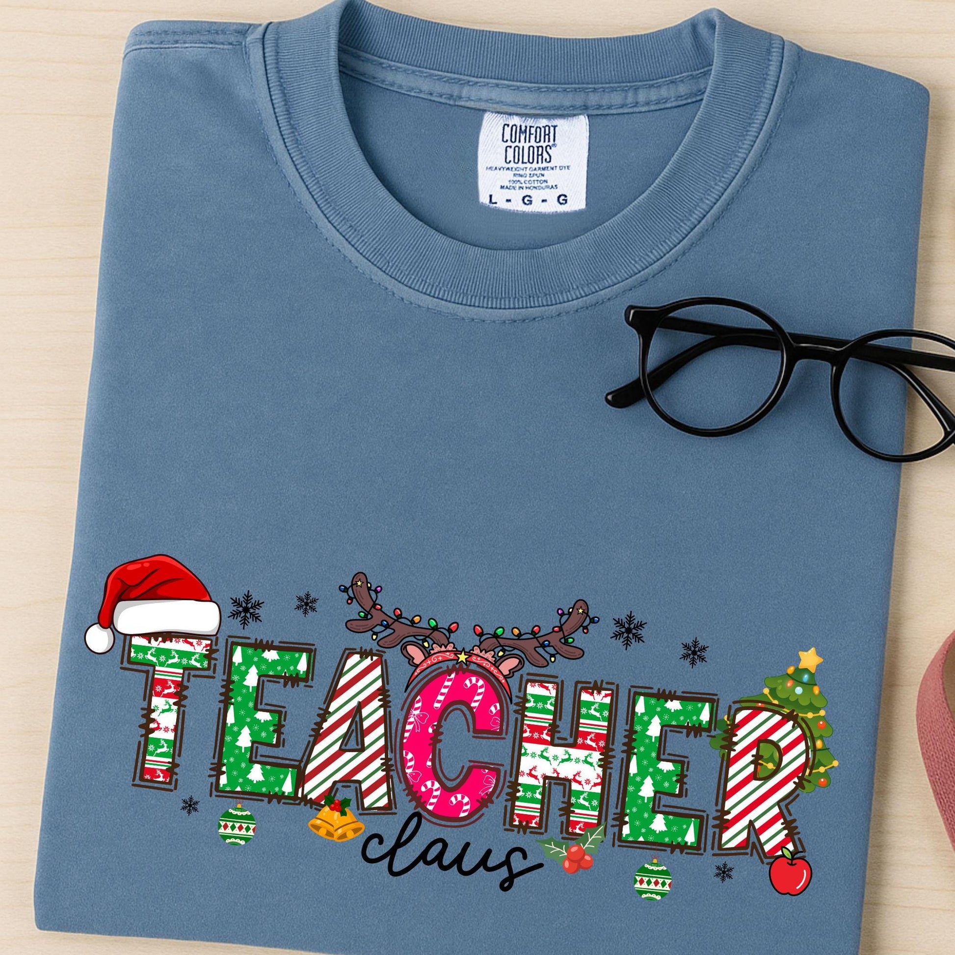 Comfort Colors® Teacher Shirt, Christmas Gift Teaching Tee, Xmas Teachers T-shirt