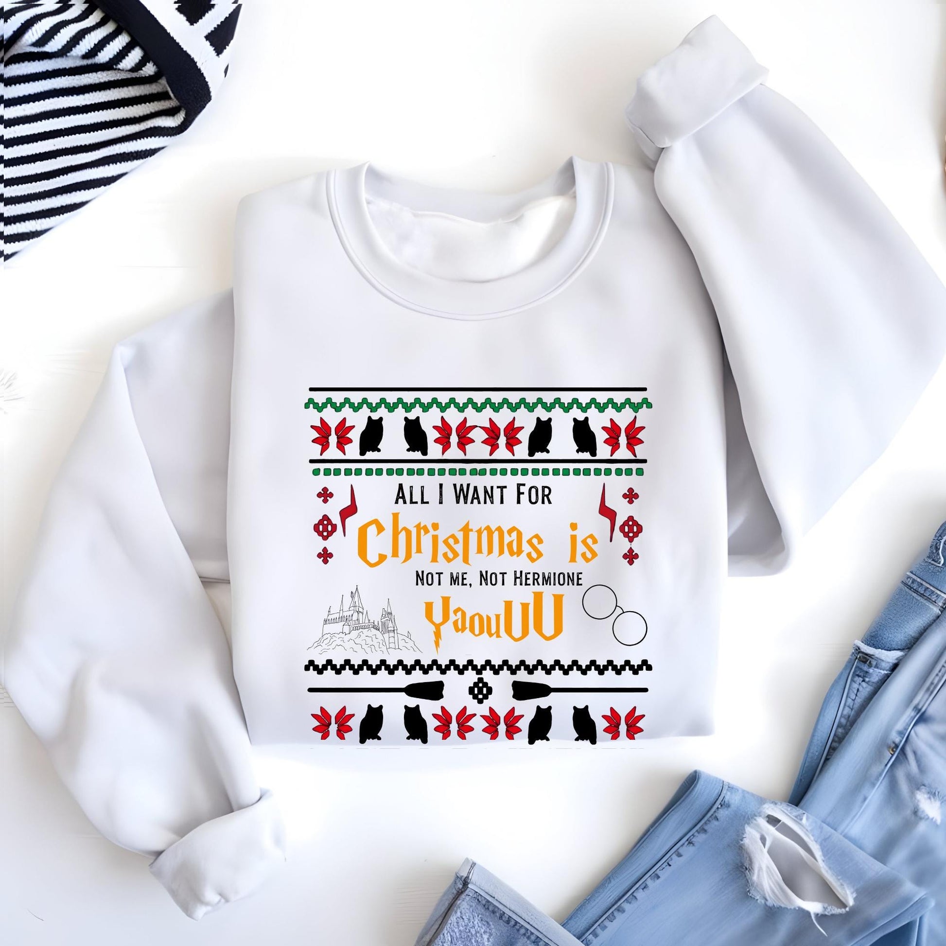 All I Want for Christmas Is Not Me Ugly Sweatshirt, Yaou Wizard Xmas Hoodie