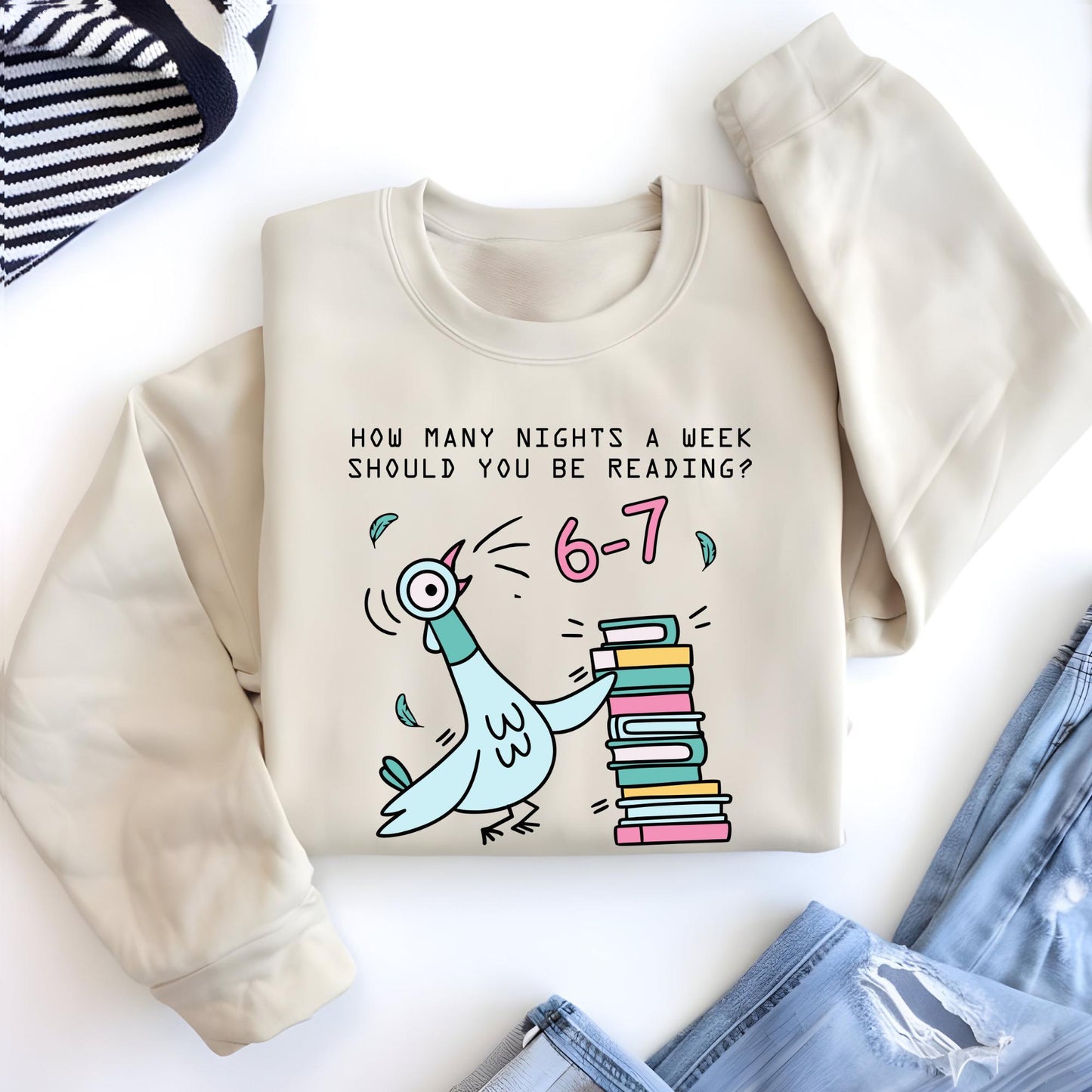 How Many Nights A Week Should You Be Reading 6-7 Sweatshirt, Teacher Six Seven 67 Hoodie
