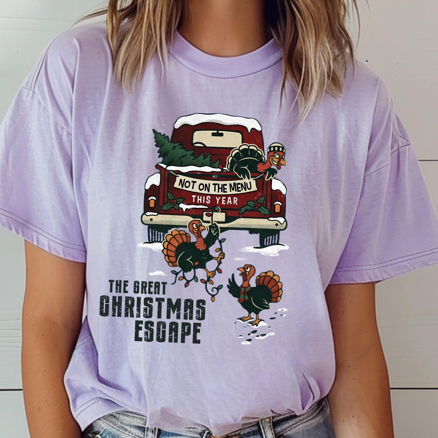 Funny Christmas Comfort Colors® Shirt, The Great Christmas Escape Shirt, Not On The Menu This Year  Tee