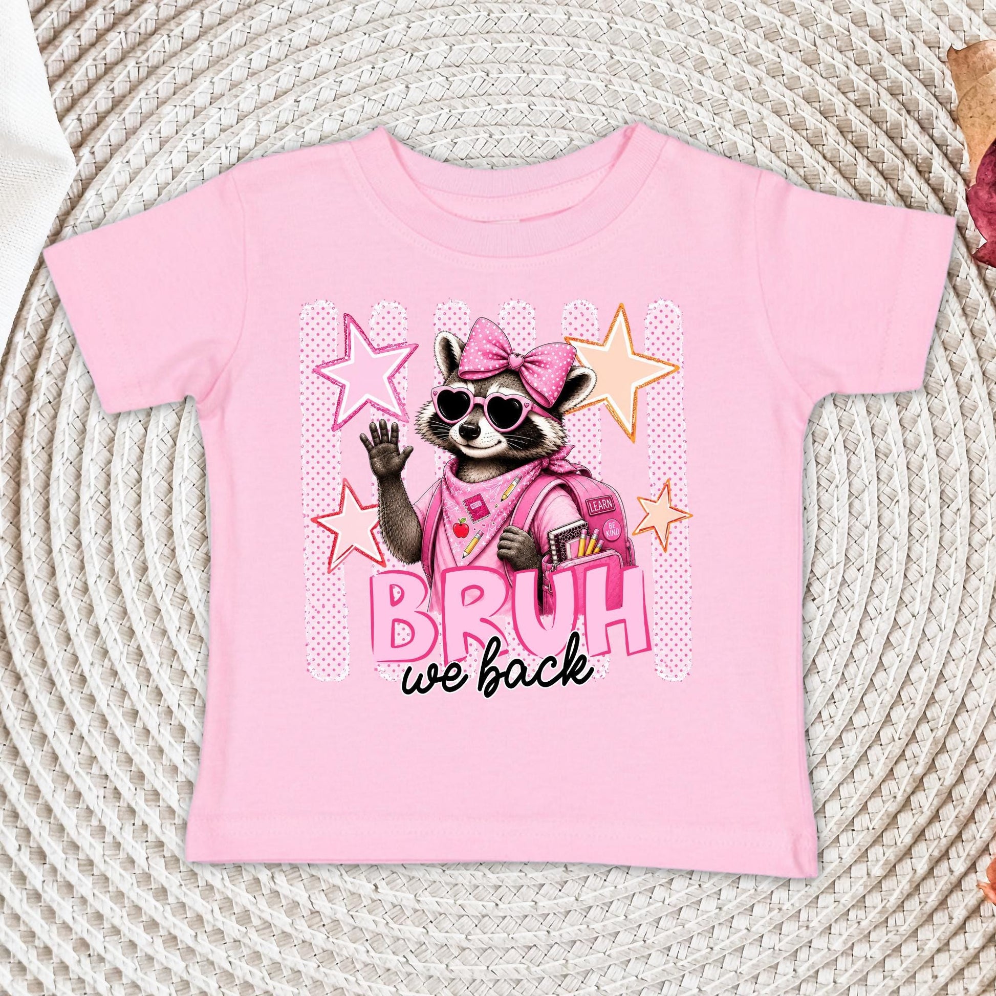 Bruh We Back Toddler Shirt, Funny Raccoon School Shirt, Back To School Teacher Outfit, Retro Shirts For Men Women