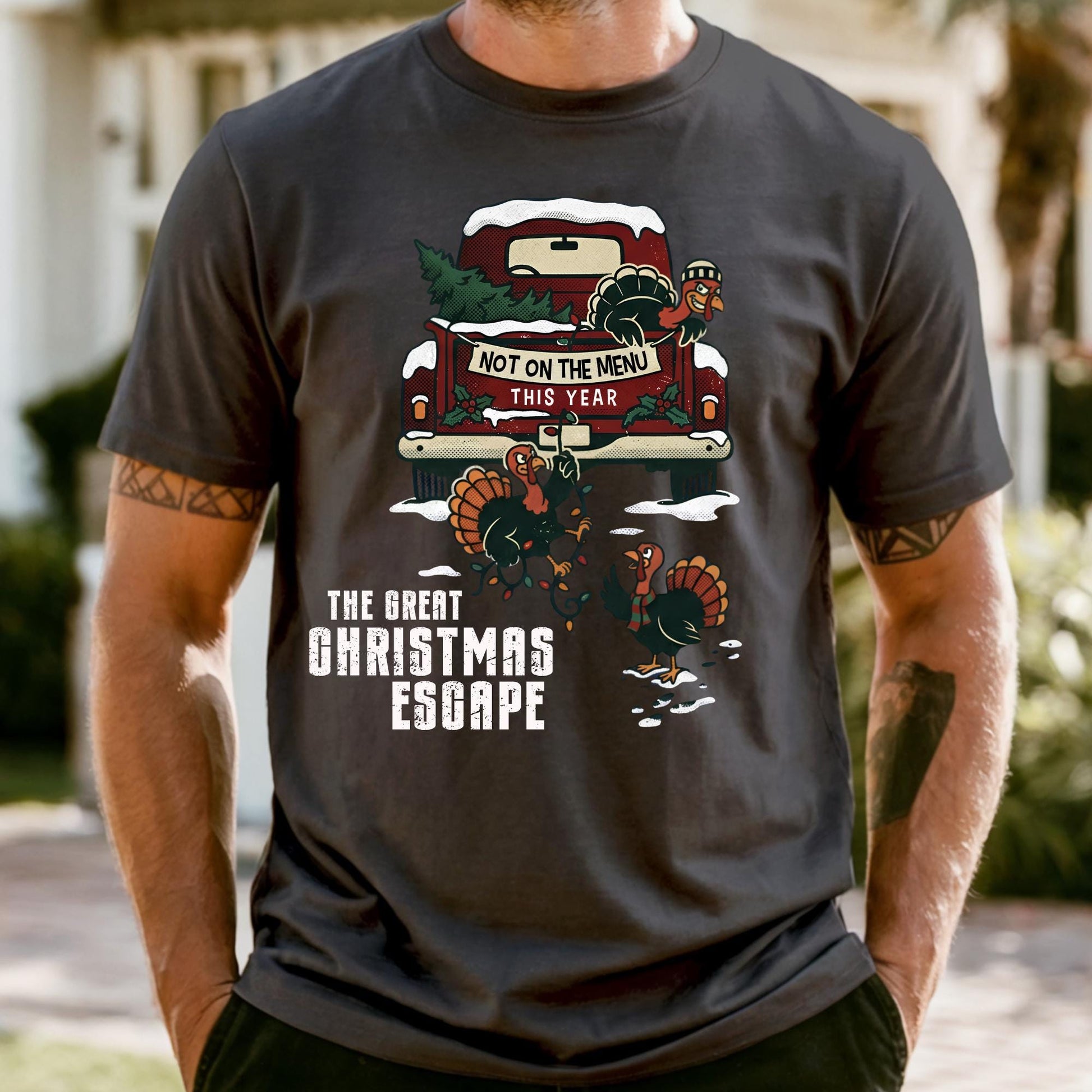 Funny Christmas Comfort Colors® Shirt, The Great Christmas Escape Shirt, Not On The Menu This Year  Tee