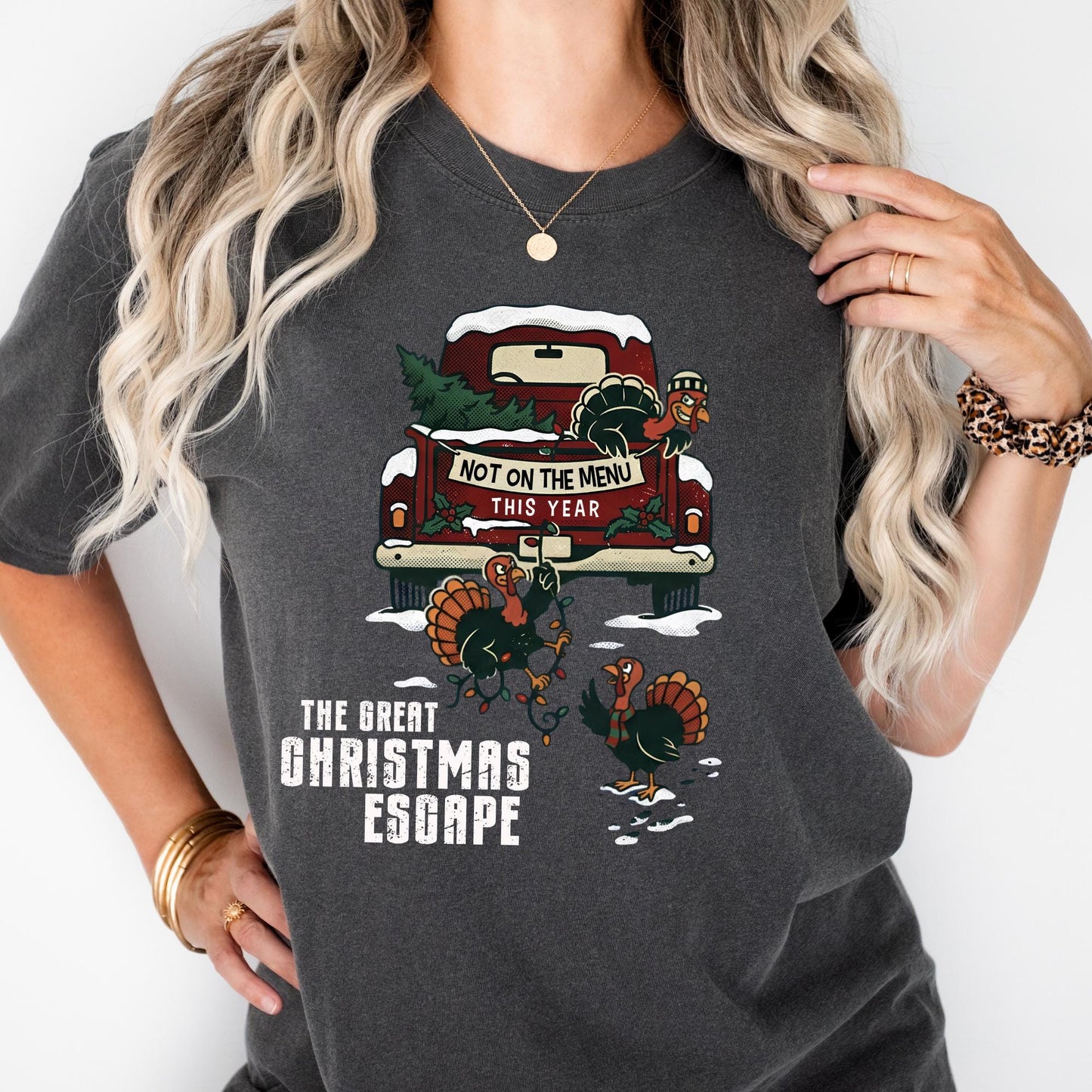 Funny Christmas Comfort Colors® Shirt, The Great Christmas Escape Shirt, Not On The Menu This Year  Tee