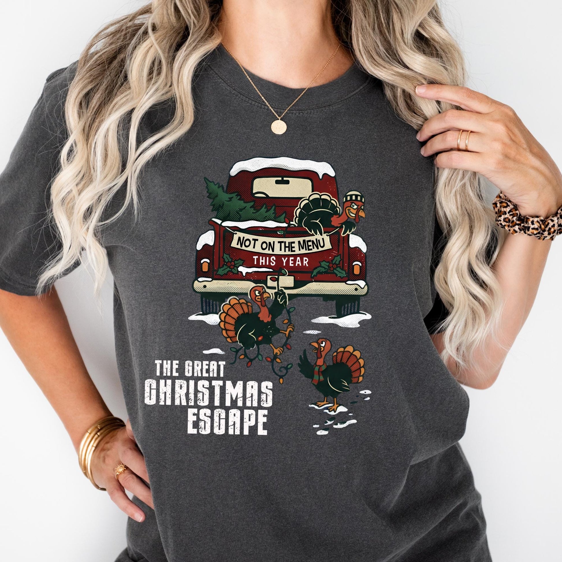 Funny Christmas Comfort Colors® Shirt, The Great Christmas Escape Shirt, Not On The Menu This Year  Tee