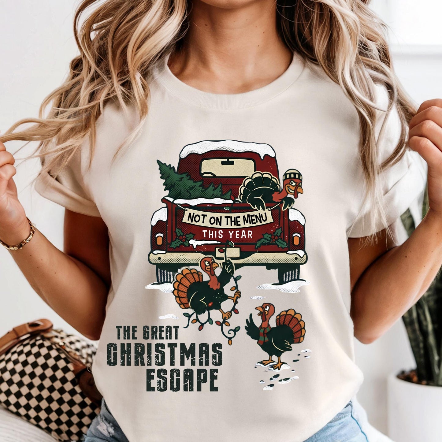 Funny Christmas Comfort Colors® Shirt, The Great Christmas Escape Shirt, Not On The Menu This Year  Tee