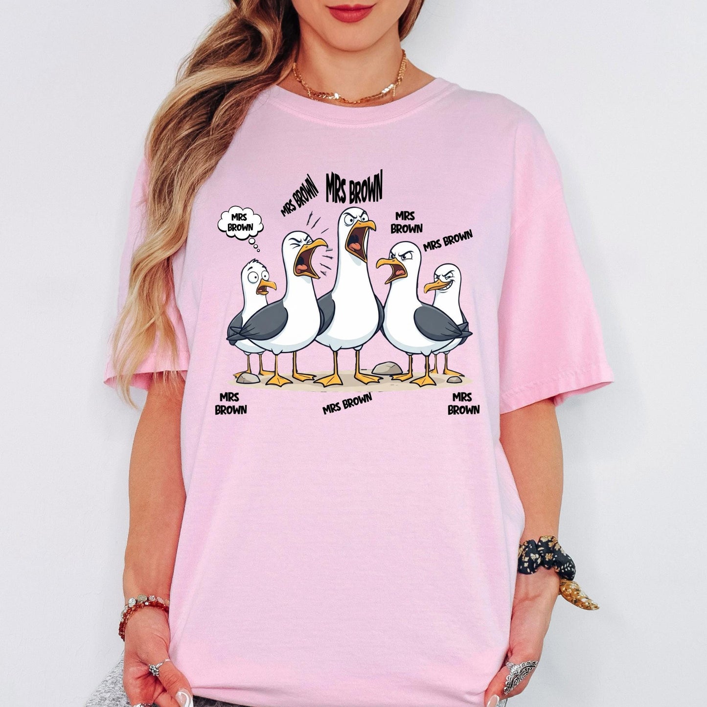 Comfort Colors® Seagulls Personalized Name Teacher T-shirt, Back To School Shirt, Classroom Joke Shirt