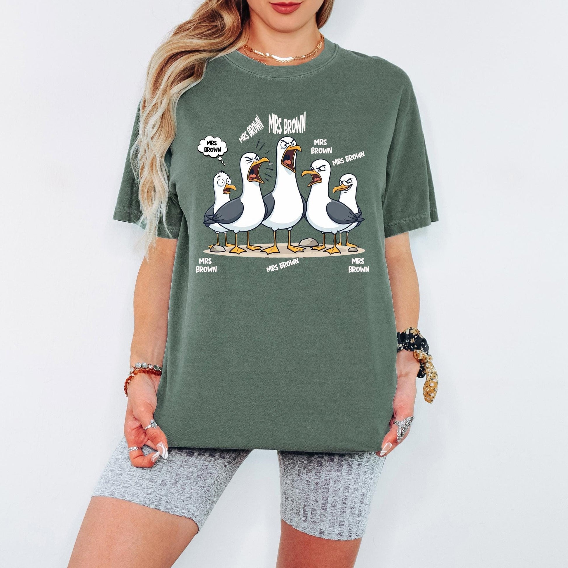 Comfort Colors® Seagulls Personalized Name Teacher T-shirt, Back To School Shirt, Classroom Joke Shirt