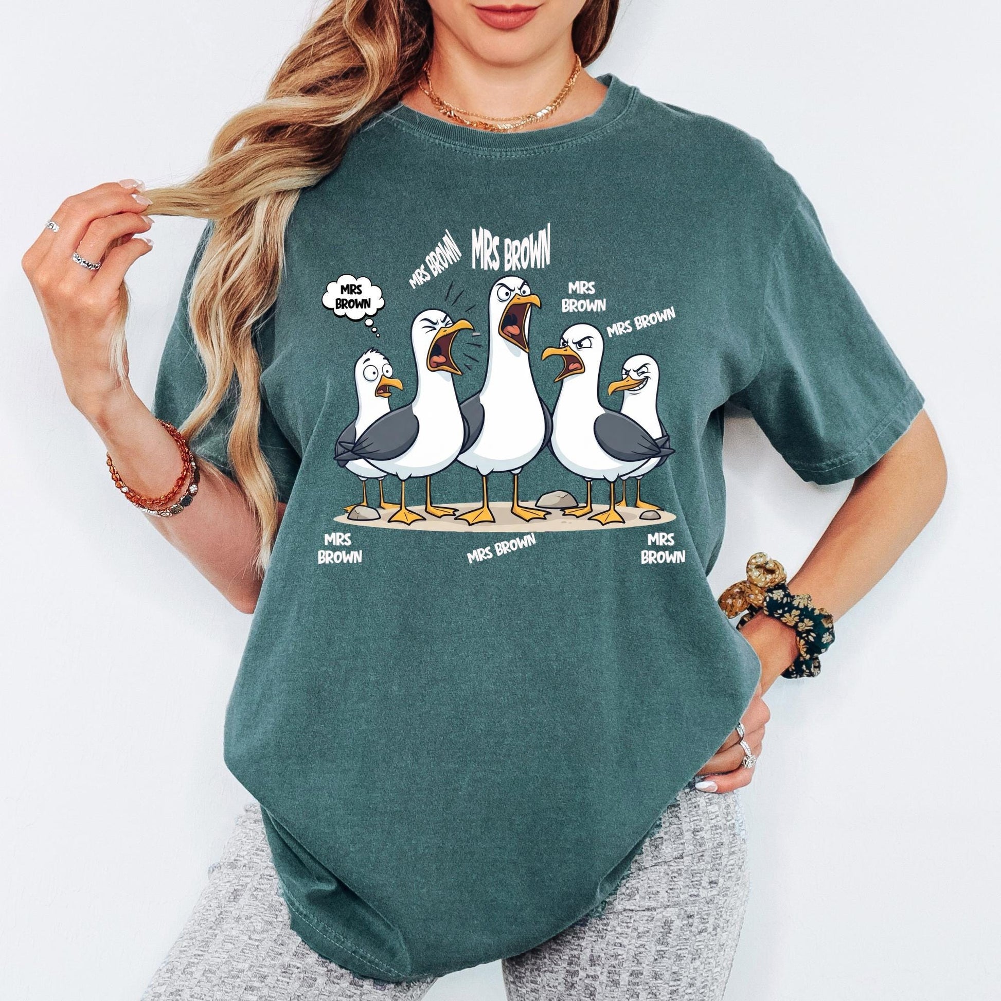 Comfort Colors® Seagulls Personalized Name Teacher T-shirt, Back To School Shirt, Classroom Joke Shirt