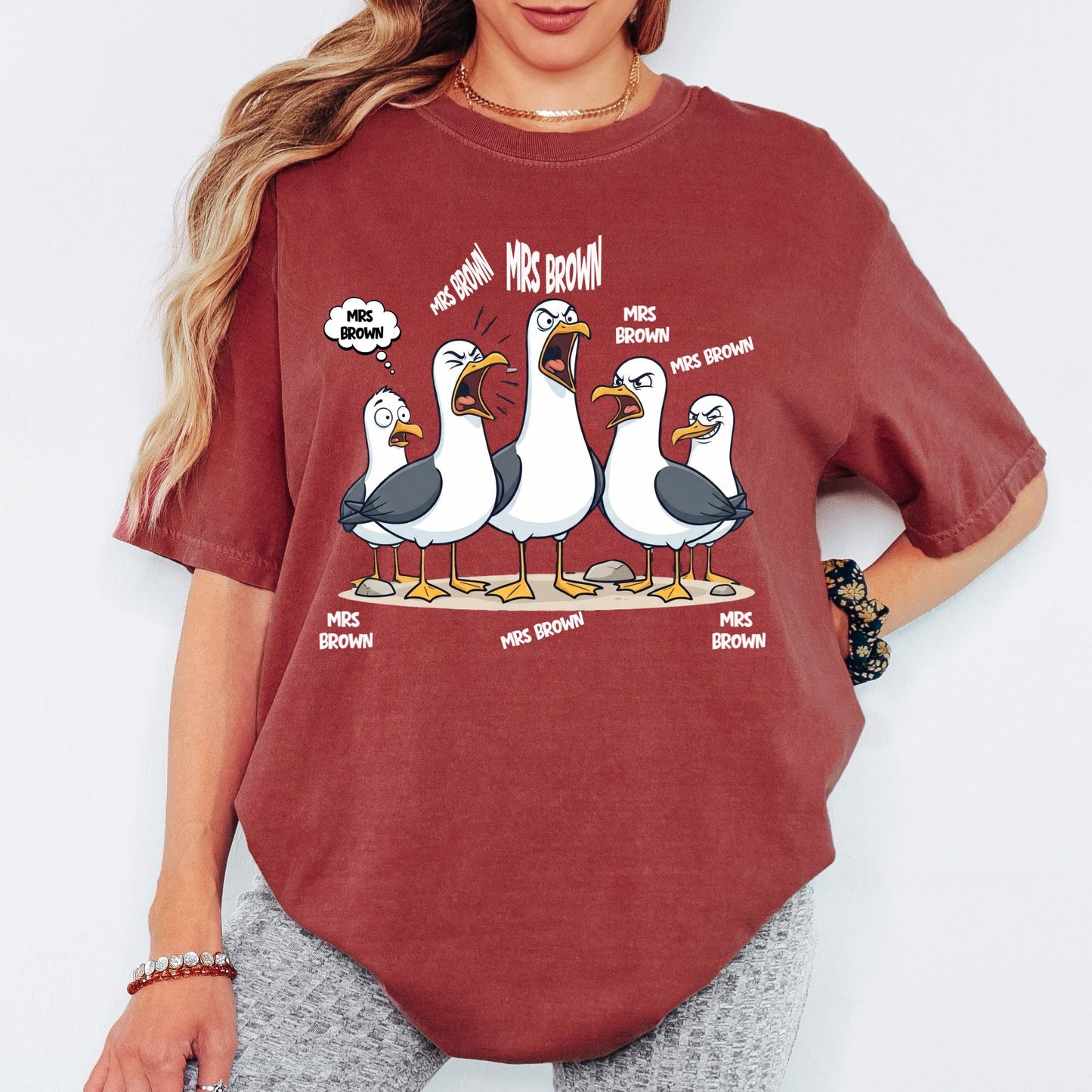 Comfort Colors® Seagulls Personalized Name Teacher T-shirt, Back To School Shirt, Classroom Joke Shirt