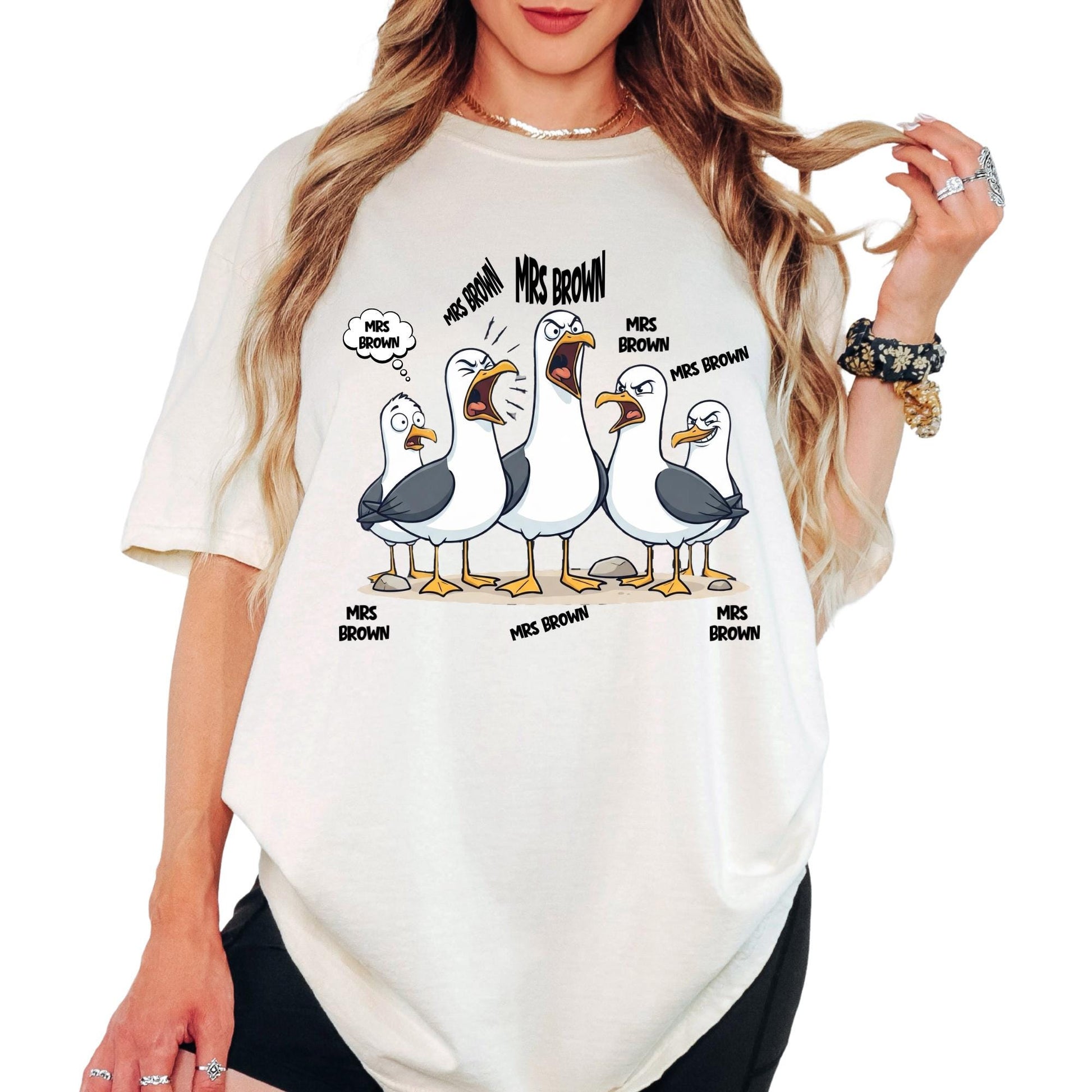 Comfort Colors® Seagulls Personalized Name Teacher T-shirt, Back To School Shirt, Classroom Joke Shirt