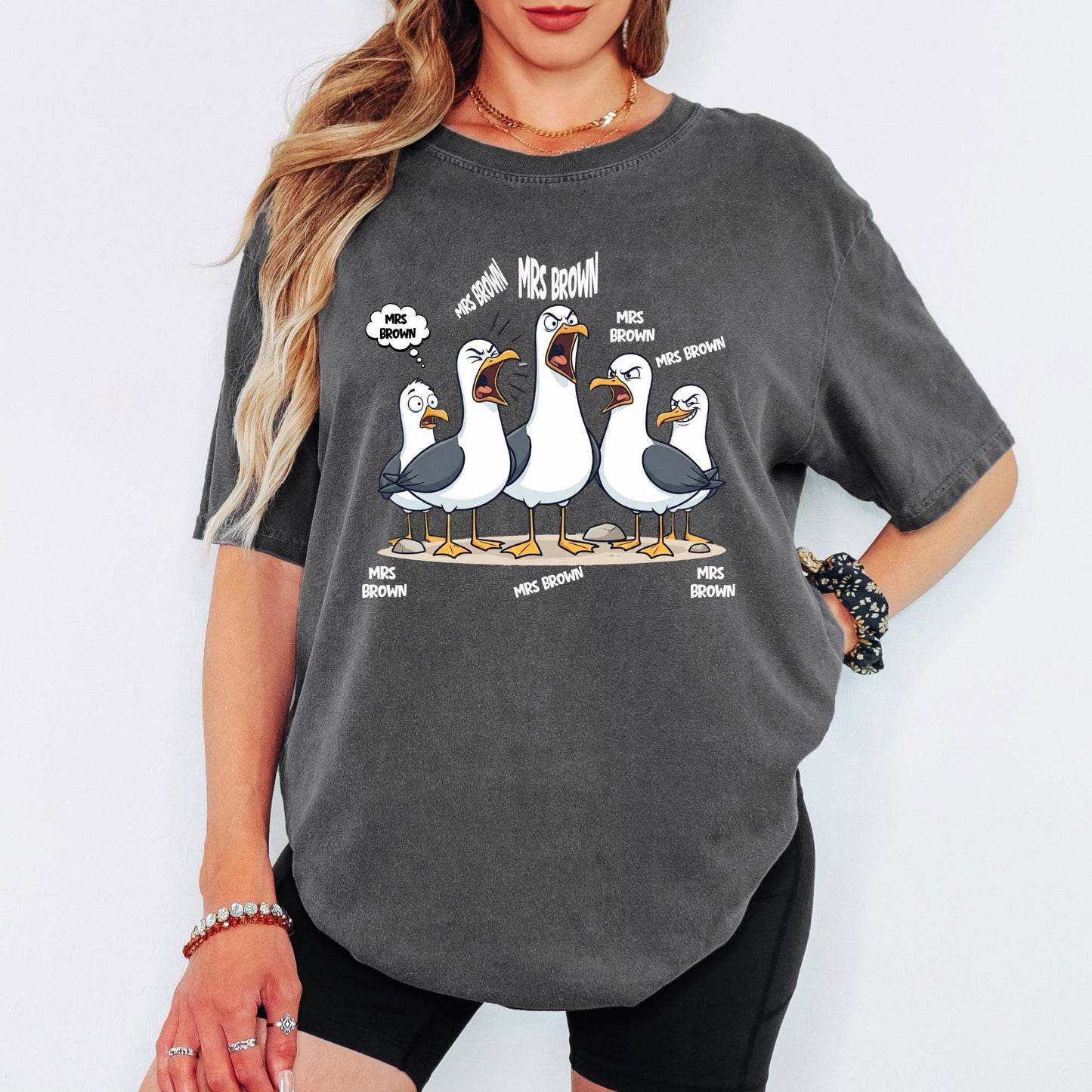 Comfort Colors® Seagulls Personalized Name Teacher T-shirt, Back To School Shirt, Classroom Joke Shirt